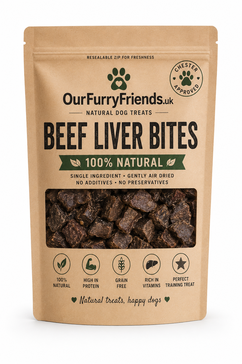 Natural Beef Liver Bites for Dogs – 100% Natural Dog Treats