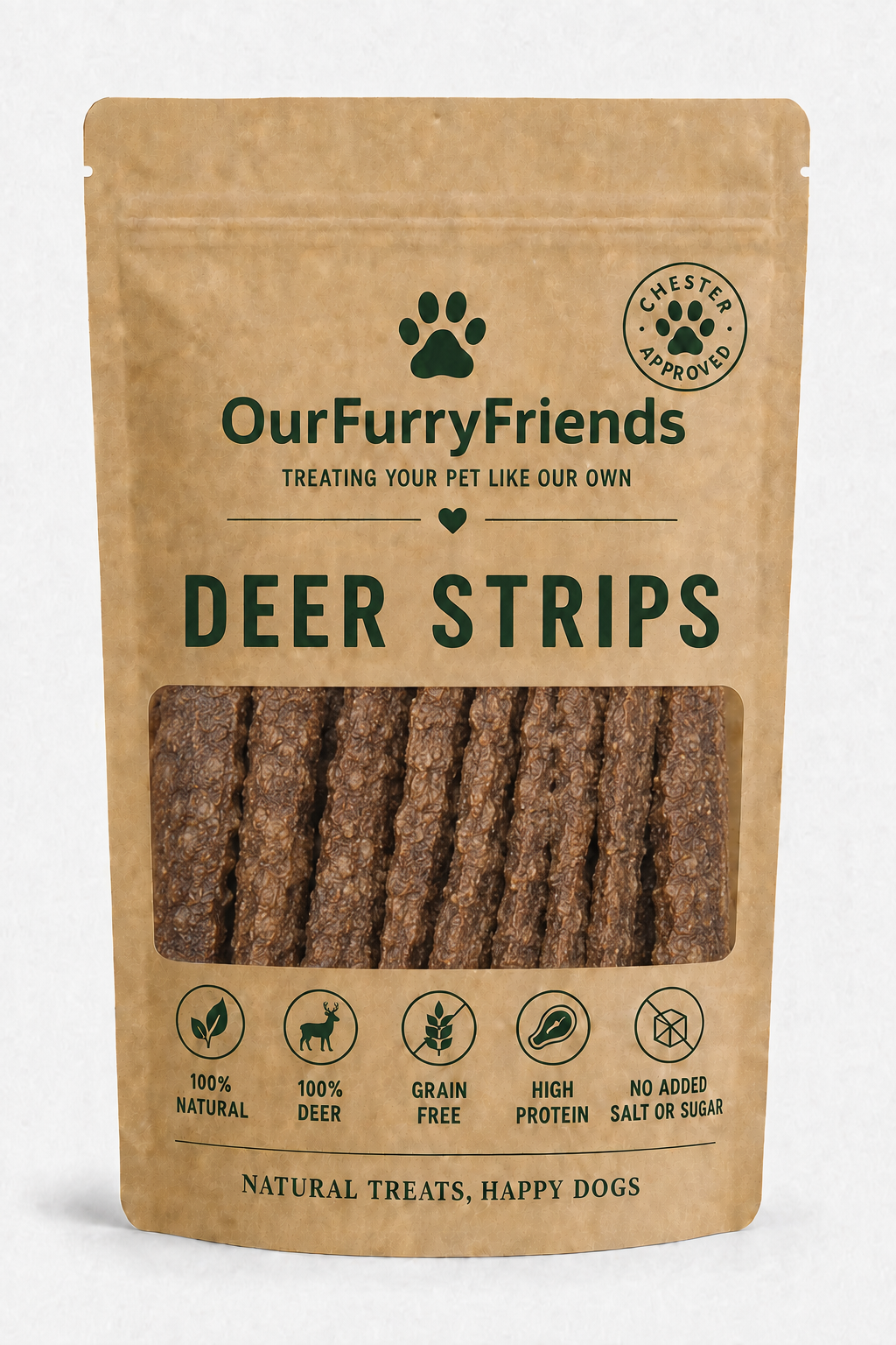 Natural Deer Strips for Dogs