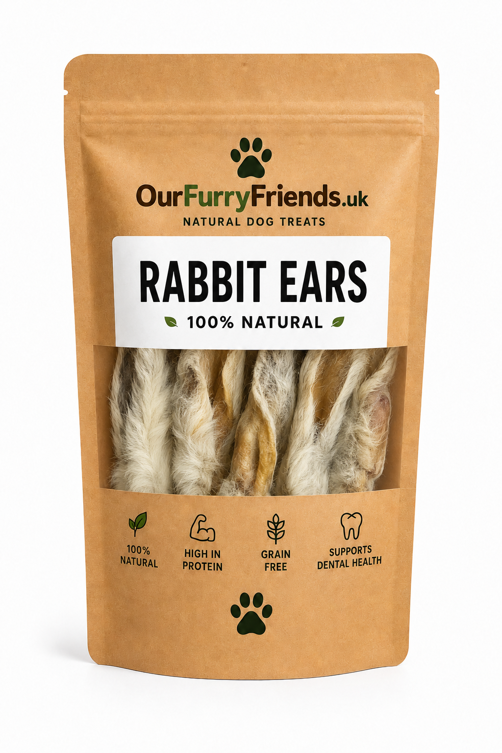 🔥 Chester's Pick — Natural Rabbit Ears for Dogs – 100% Natural Dog Treats