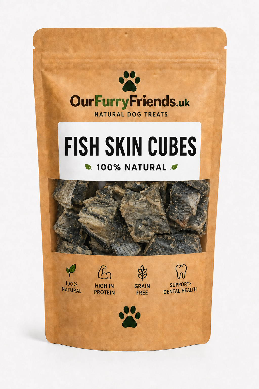 Natural Fish Skin Cubes for Dogs